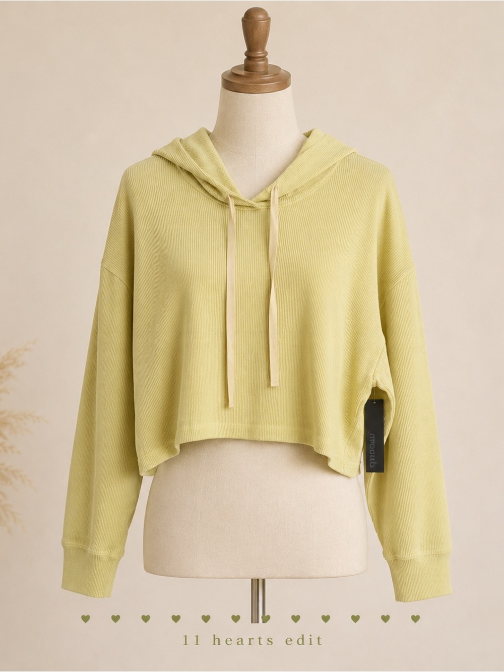 Mono b Textured Boxy Crop Cowl Neck Pullover Medium NWT